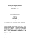 Cover page: the Role of Outside Considerations in the Design of Compensation Schemes