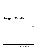 Cover page: Songs of Rozalia