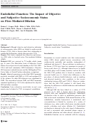 Cover page: Endothelial Function: The Impact of Objective and Subjective Socioeconomic Status on Flow-Mediated Dilation