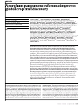Cover page of A sorghum pangenome reference improves global crop trait discovery