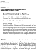 Cover page: Iron Accumulation Is Not Homogenous among Patients with Parkinson’s Disease