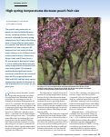 Cover page: High spring temperatures decrease peach fruit size