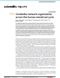 Cover page: Cerebellar network organization across the human menstrual cycle