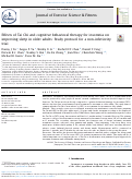 Cover page: Effects of Tai Chi and cognitive behavioral therapy for insomnia on improving sleep in older adults: Study protocol for a non-inferiority trial