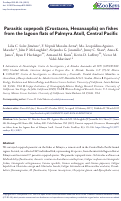 Cover page: Parasitic copepods (Crustacea, Hexanauplia) on fishes from the lagoon flats of Palmyra Atoll, Central Pacific