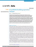 Cover page: A synthetic building operation dataset.