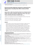 Cover page: Early Assessment of Molecular Progression and Response by Whole-genome Circulating Tumor DNA in Advanced Solid Tumors.