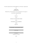 Cover page: Towards Computational and Sample Efficiency in Stochastic Optimization