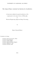 Cover page: The design of Bayes consistent loss functions for classification