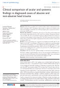 Cover page: Clinical comparison of ocular and systemic findings in diagnosed cases of abusive and non-abusive head trauma