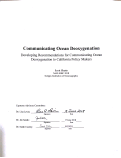 Cover page: Communicating Ocean Deoxygenation: Developing Recommendations for Communicating Ocean Deoxygenation to California Policy Makers