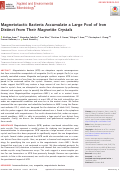 Cover page: Magnetotactic Bacteria Accumulate a Large Pool of Iron Distinct from Their Magnetite Crystals