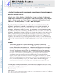 Cover page: Lobular histology and response to neoadjuvant chemotherapy in invasive breast cancer