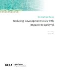 Cover page: Reducing Development Costs with Impact Fee Deferral