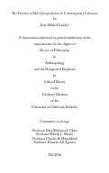 Cover page: The Practice of Shi‘i Jurisprudence in Contemporary Lebanon