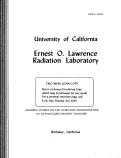 Cover page: ISOTOPIC STUDIES ON THE RADIATION DECOMPOSITION OF CRYSTALLINE CHOLINE CHLORIDE