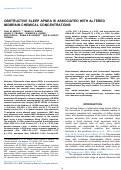 Cover page: Obstructive sleep apnea is associated with altered midbrain chemical concentrations.