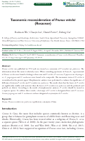 Cover page: Taxonomic reconsideration of Prunusveitchii (Rosaceae).