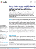 Cover page: Testing the ion-current model for flagellar length sensing and IFT regulation