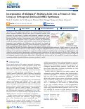 Cover page: Incorporation of Multiple β2-Hydroxy Acids into a Protein In Vivo Using an Orthogonal Aminoacyl-tRNA Synthetase.