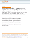Cover page: Identification of peripheral neural circuits that regulate heart rate using optogenetic and viral vector strategies