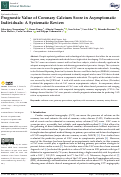 Cover page: Prognostic Value of Coronary Calcium Score in Asymptomatic Individuals: A Systematic Review