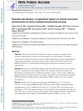 Cover page: Parental self‐efficacy: Longitudinal impact on clinical outcomes across levels of care in adolescent anorexia nervosa