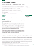 Cover page: Dystonia and Tremor: A Cross-Sectional Study of the Dystonia Coalition Cohort.