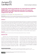 Cover page: A pancreatic mixed neuroendocrine-non-neuroendocrine neoplasms (MiNEN) (NET and undifferentiated carcinoma of the pancreas with osteoclast-like giant cells) with metastatic neuroendocrine component to the liver