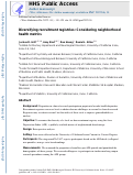 Cover page: Diversifying Recruitment Registries: Considering Neighborhood Health Metrics