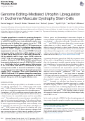 Cover page: Genome Editing-Mediated Utrophin Upregulation in Duchenne Muscular Dystrophy Stem Cells.