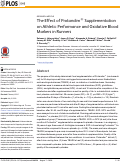 Cover page: The Effect of Protandim® Supplementation on Athletic Performance and Oxidative Blood Markers in Runners.