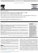 Cover page: Perceptions About the Impact of Cigarette Filters on the Environment and Smoking-Related Behaviors