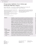 Cover page: Perioperative Antibiotic Use in Endoscopic Endonasal Skull Base Surgery