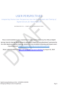 Cover page: Workgroup&nbsp;4 - <strong>User Perspective</strong>&nbsp;<em>Recommendations from the Digital Sensing Workshop held at UCLA Feb 28-March 2, 2023</em>