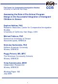 Cover page: Assessing the Role of Pre-School Program Design in the Successful Integration of Immigrant Children in Greece