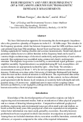 Cover page: High-Frequency and Very-high-Frequency (HF &amp; VHF) above-ground electromagnetic impedance measurements