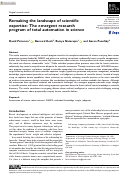 Cover page of Remaking the landscape of scientific expertise: The emergent research program of total automation in science