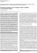 Cover page: Potential responses of soil organic carbon to global environmental change