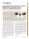 Cover page: Characterizing Single Polymeric and Protein Nanoparticles with Surface Plasmon Resonance Imaging Measurements
