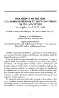 Cover page: Introduction to the Proceedings of the First UCLA Interdisciplinary Student Conference on Italian Culture