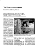 Cover page: The Kinamo movie camera