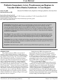 Cover page: Pediatric Innominate Artery Pseudoaneurysm Rupture in Vascular Ehlers-Danlos Syndrome: A Case Report