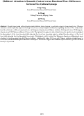 Cover page: Children’s Attention to Semantic Content versus Emotional Tone: Differencesbetween Two Cultural Groups