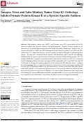 Cover page: Tanapox Virus and Yaba Monkey Tumor Virus K3 Orthologs Inhibit Primate Protein Kinase R in a Species-Specific Fashion.