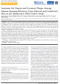 Cover page: Anatomic Fat Depots and Coronary Plaque Among Human Immunodeficiency Virus-Infected and Uninfected Men in the Multicenter AIDS Cohort Study