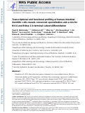 Cover page: Comparative transcriptional and functional profiling defines conserved programs of intestinal DC differentiation in humans and mice