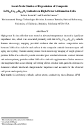 Cover page: Local-probe studies of degradation of composite LiNi0.8Co 
0.15Al0.05O2 cathodes in high-power lithium-ion cells