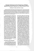 Cover page: A Simple Technique for the Production of Highly Specific Polyclonal Antisera for Citrus Tristeza Virus