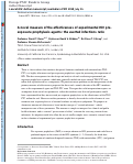 Cover page: The averted infections ratio: a novel measure of effectiveness of experimental HIV pre-exposure prophylaxis agents